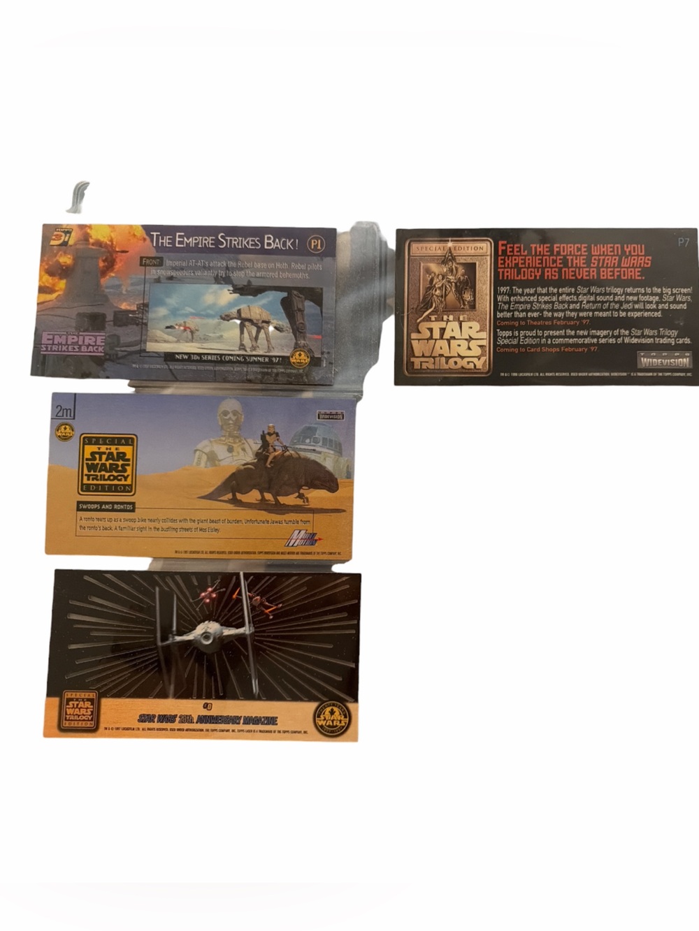 1997 Topps Star Wars 20th Anniversary 4 Widevision Cards